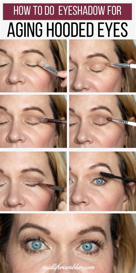 eye makeup older hooded eyes|eyeshadow hooded eyes over 40.